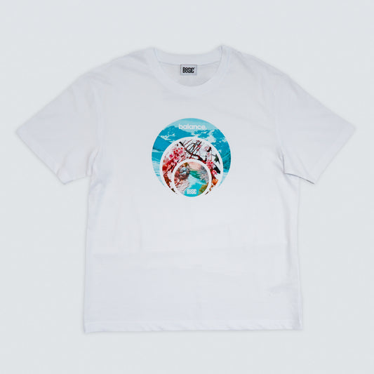Balance 02 - White Graphic Tshirt